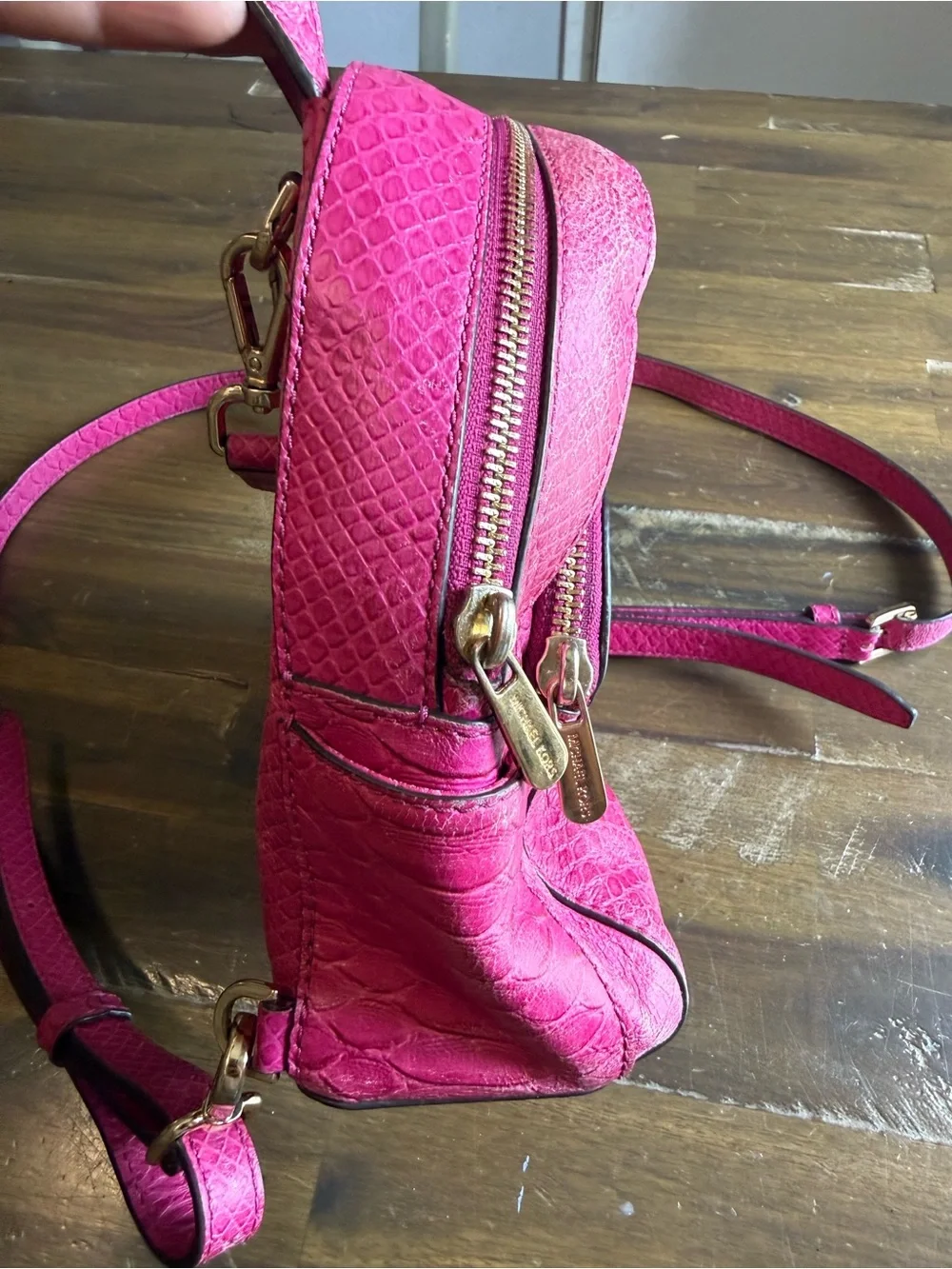 Michael Kors Embossed Leather Backpack